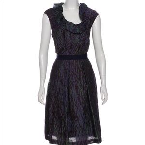 Lela Rose silk jacquard dress as 8